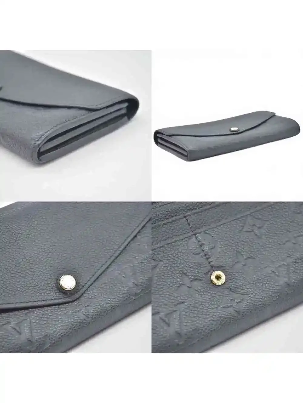 2015 Louis Vuitton Empreinte Sarah Wallet NM Black CA2115